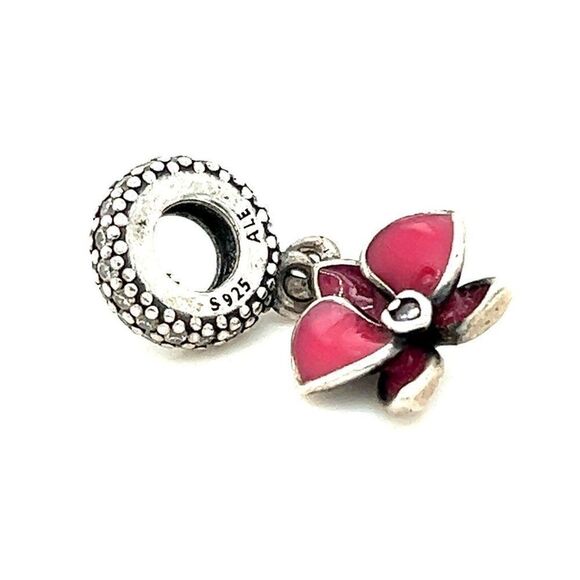 Pandora Pink Flower Dangle Charm - Picture 4 of 6